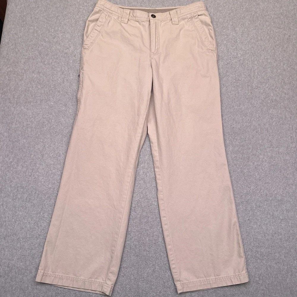 Columbia‎ Flex ROC Pants Men's 33x30 Beige Hiking Utility Heavyweight Cotton